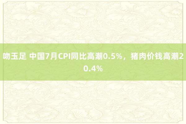 吻玉足 中国7月CPI同比高潮0.5%，猪肉价钱高潮20.4%