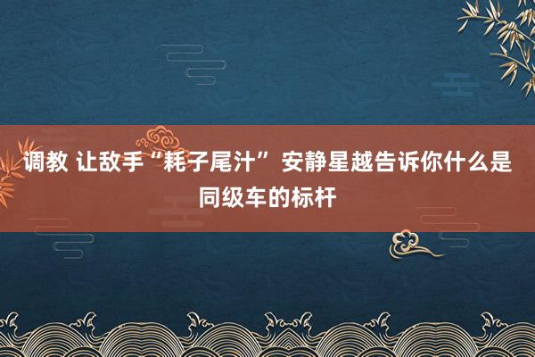 调教 让敌手“耗子尾汁” 安静星越告诉你什么是同级车的标杆