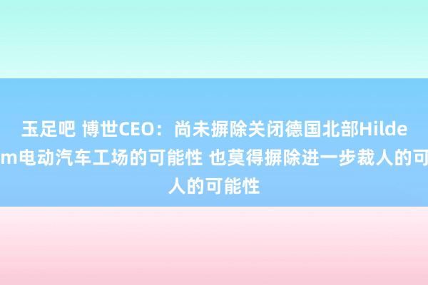 玉足吧 博世CEO：尚未摒除关闭德国北部Hildesheim电动汽车工场的可能性 也莫得摒除进一步裁人的可能性