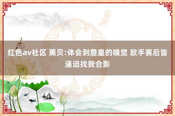 红色av社区 黑贝:体会到詹皇的嗅觉 敌手赛后皆逼迫找我合影