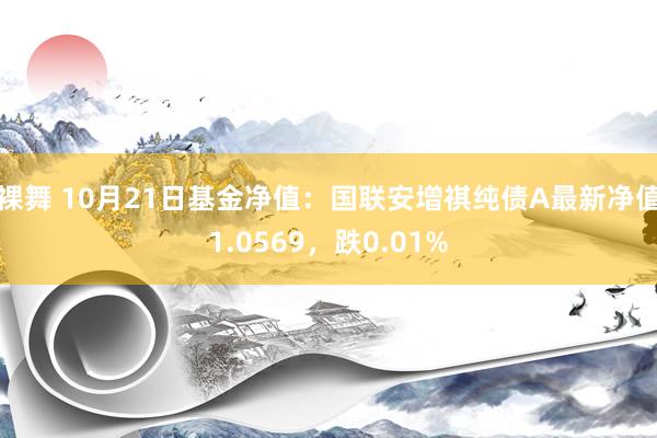 裸舞 10月21日基金净值：国联安增祺纯债A最新净值1.0569，跌0.01%