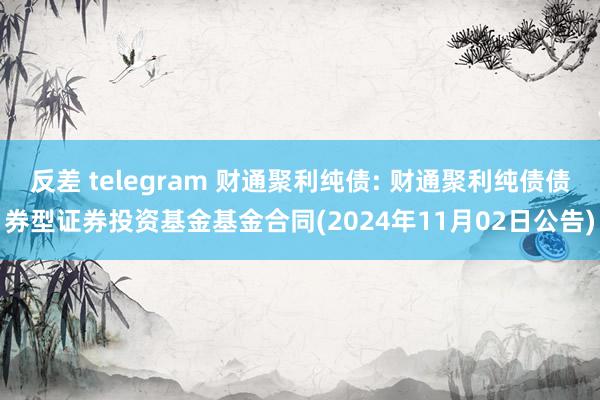 反差 telegram 财通聚利纯债: 财通聚利纯债债券型证券投资基金基金合同(2024年11月02日公告)